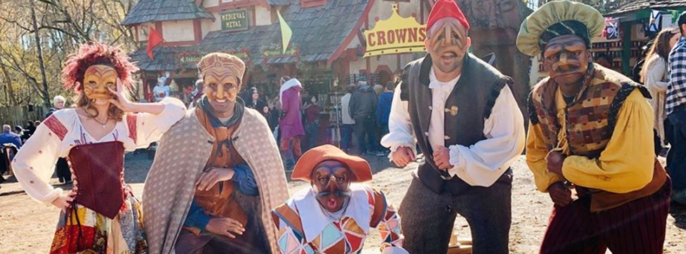 Group of students performing at the Renaissance Festival