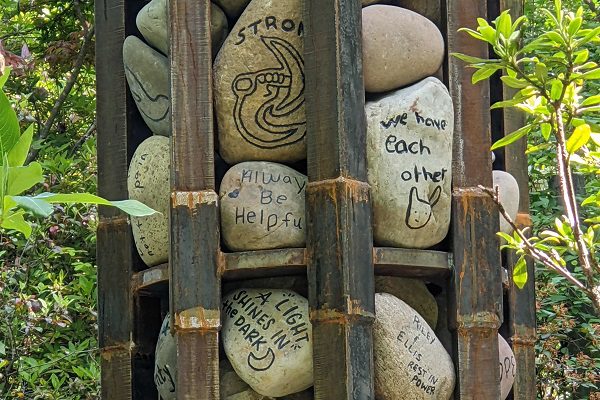 memorial with stones