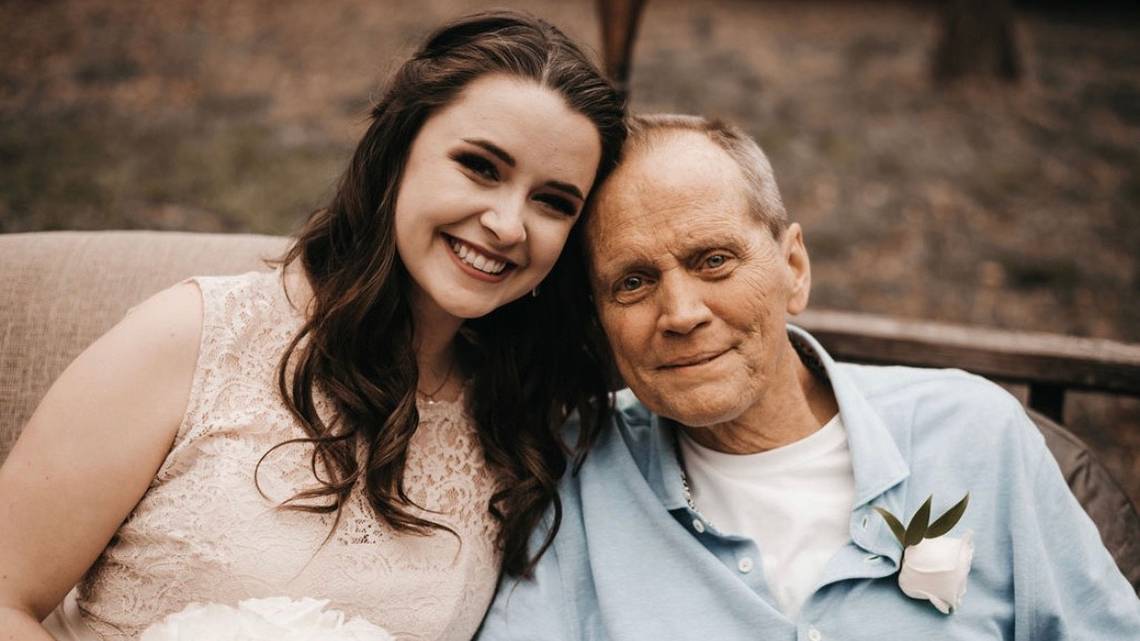 Riley Byrnes-Peterson and her father, Tom Byrnes